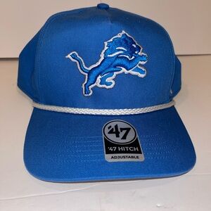 NWT Detroit Lions NFL Football '47 Brand Blue Rope Hitch Snapback Adjustable Hat